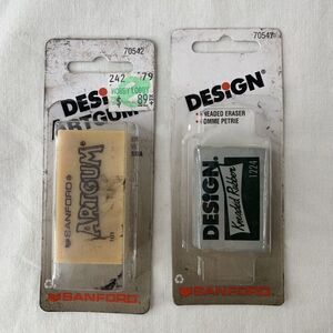 SANFORD Design Block Shaped Artgum Art Gum Eraser & Kneaded Rubber Vtg NOS 1997